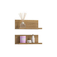 WANDREGAL SET Aqua Evoke Oak 32/14/12 cm - Braun, Holzwerkstoff (32/12/14cm) - Xonox