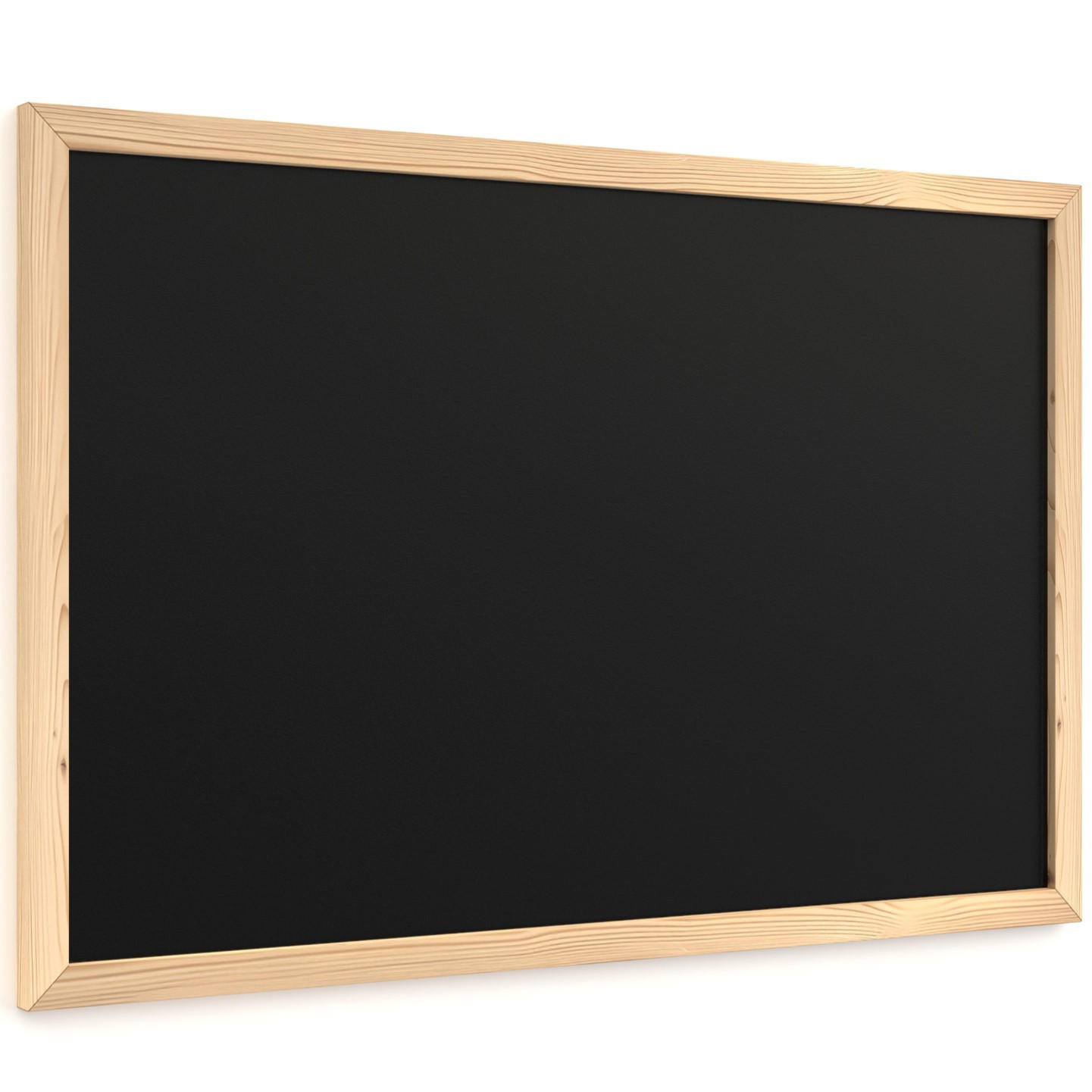 SCHWARZE Kreidetafel 60x40 cm, ECO-Holzrahmen - Schwarz, Holz (60/40/2cm) - ALLboards
