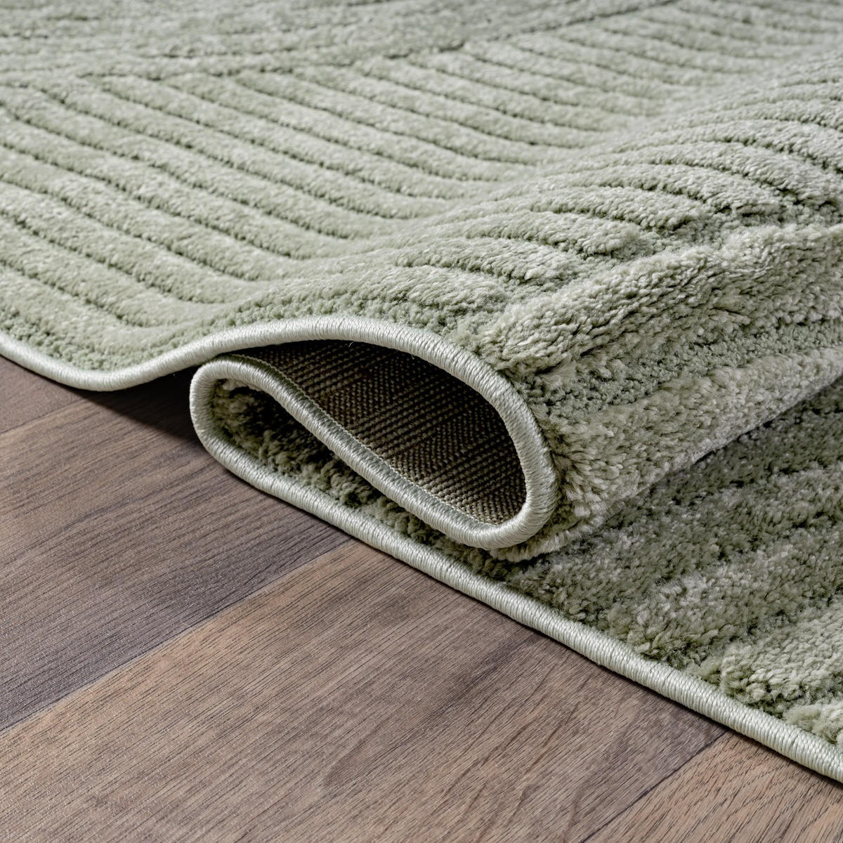 KURZFLORTEPPICH Geometrisch CETINA Polypropylen - Grün, Textil (240/340cm) - KADIMA DESIGN