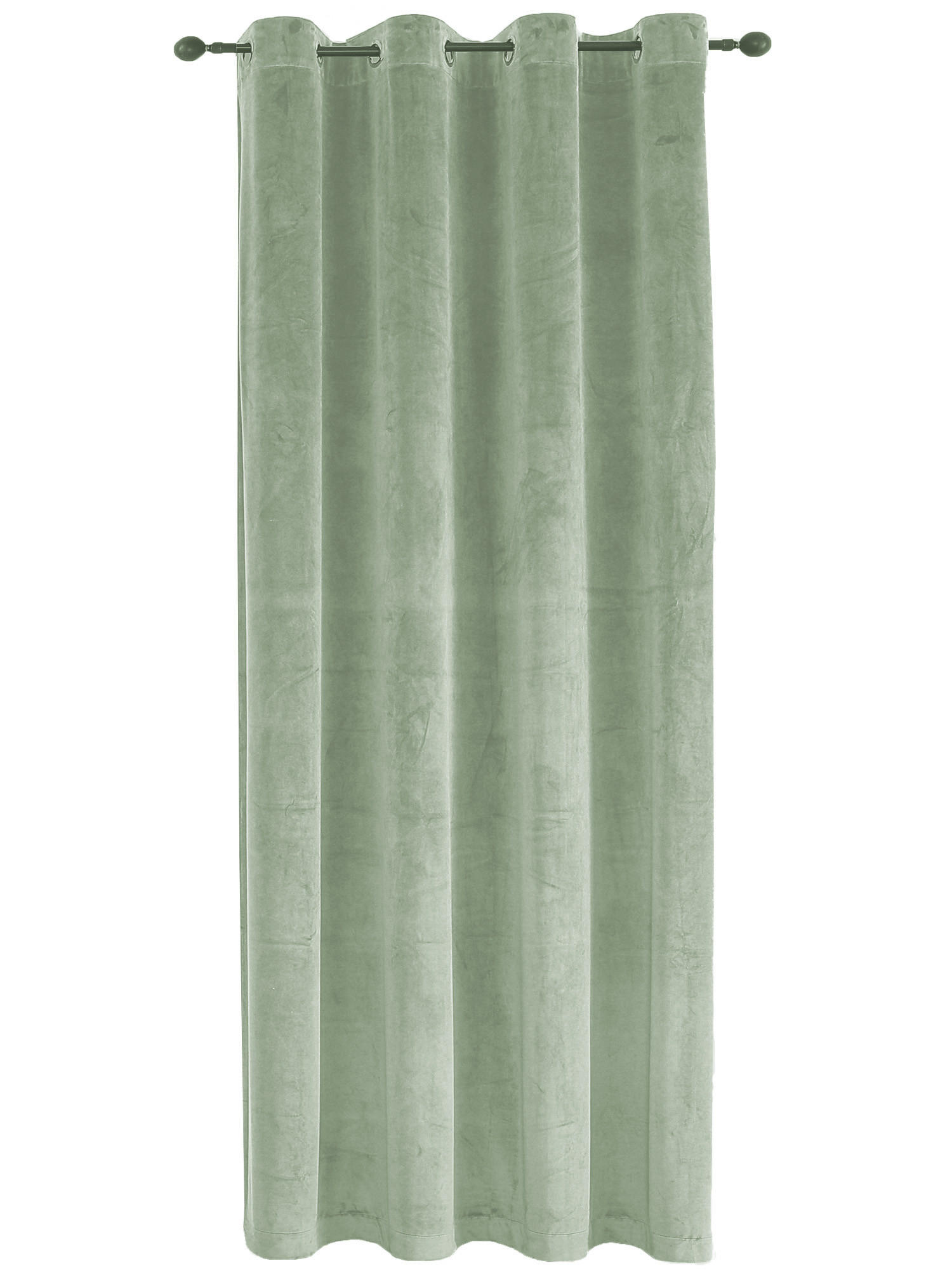 VORHANG Ösen Samt 140/175 cm lindgrün - Mintgrün, Textil (140/175cm) - TiborTex