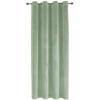 VORHANG Ösen Samt 140/175 cm lindgrün - Mintgrün, Textil (140/175cm) - TiborTex
