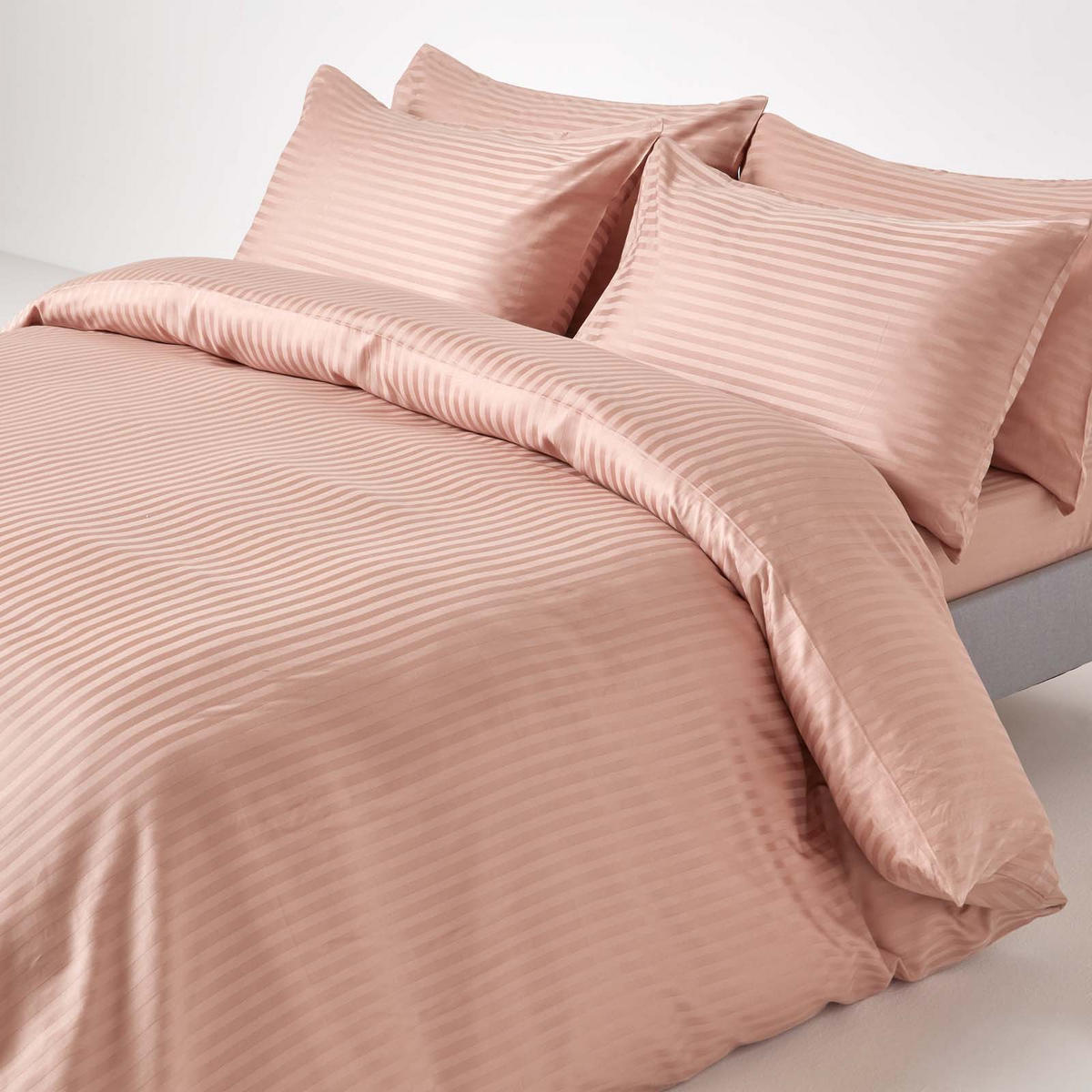 DAMAST-BETTLAKEN ohne Gummizug, 100% Ägyptische Baumwolle - Beige, Textil (180/290cm) - Homescapes