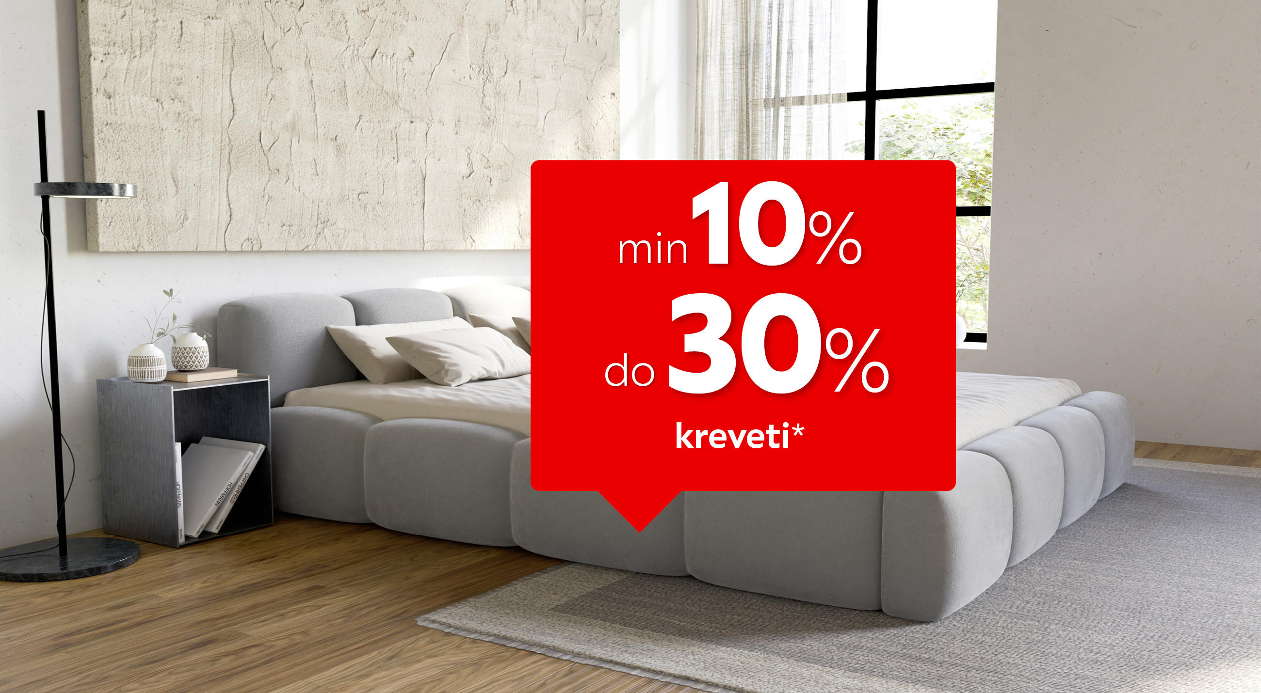 min 10% do 30% kreveti*