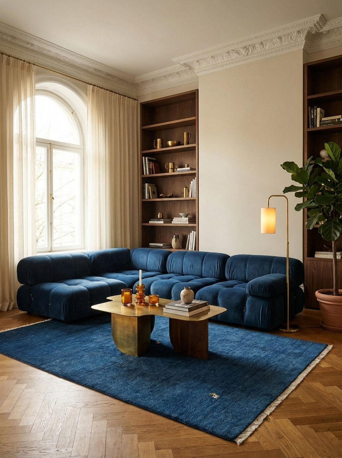TEPPICH Gabbeh Blau 200/152 cm Schurwolle - Blau, Textil (152/200cm) - Looma