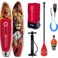 STAND-UP-PADDLE-BOARD ArtLeo SUP Komplettset 320 x 81 x 15 cm mit viel Zubehör - Rot, Kunststoff (320/81/15cm) - Zray