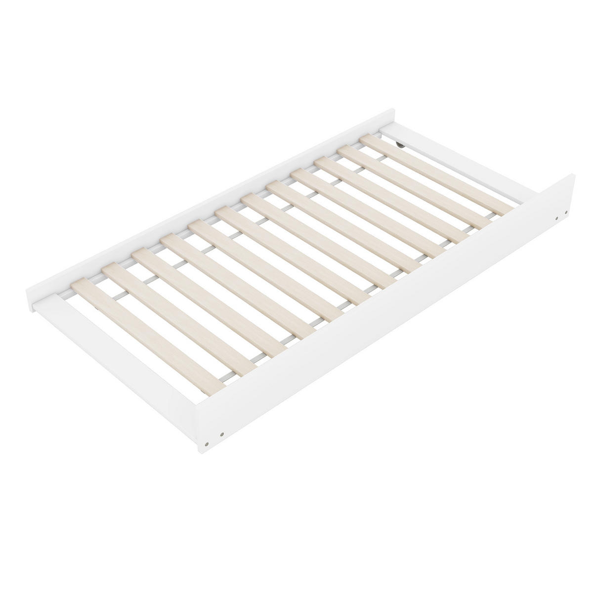 ETAGENBETT 90/200 cm weiß mit Ausziehbett und stabiler Treppe - Weiß, Holz (90/200cm) - OKWISH