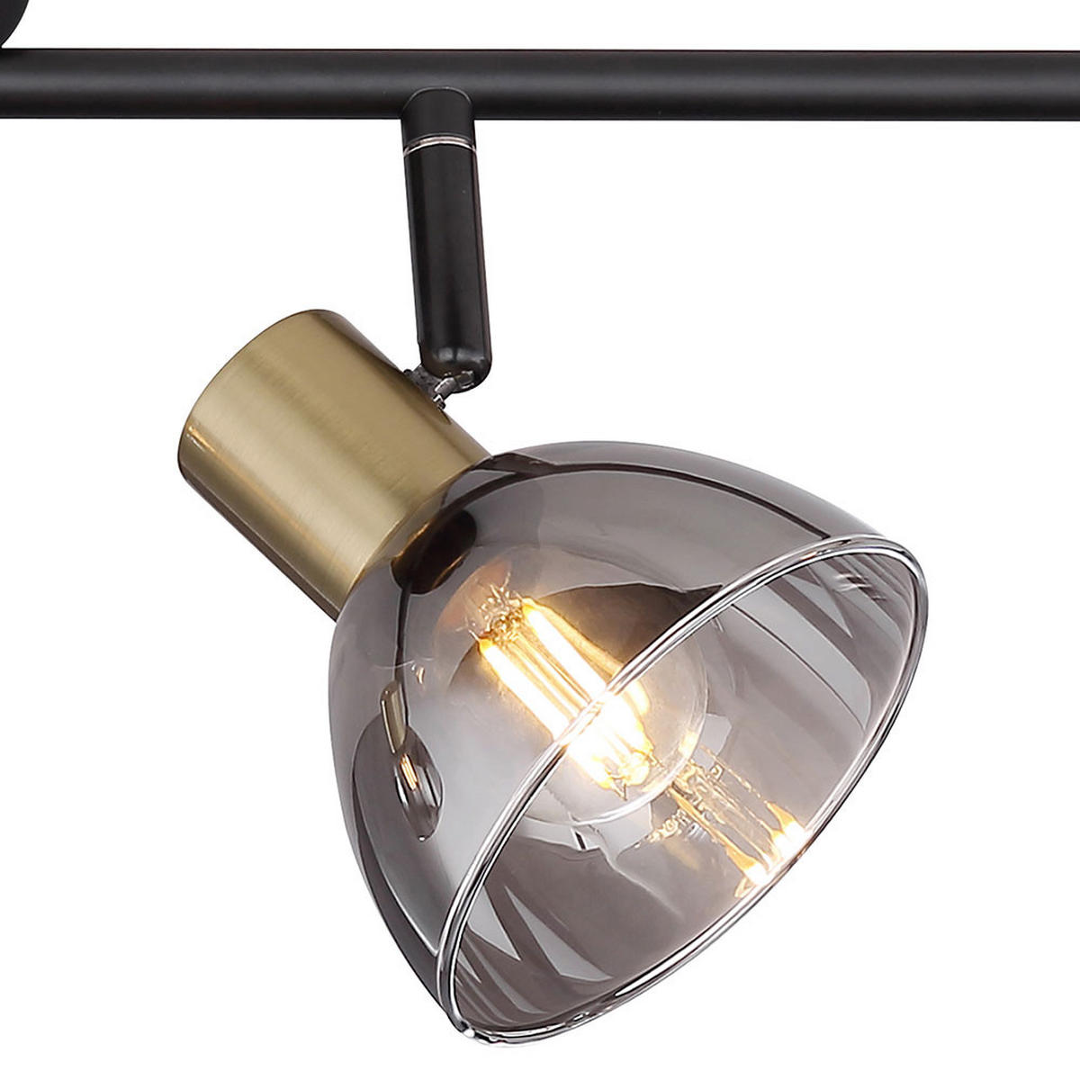 LED DECKENLEUCHTE JAY Metall Schwarz - Schwarz, Glas (79/11/17.5cm) - Globo Lighting