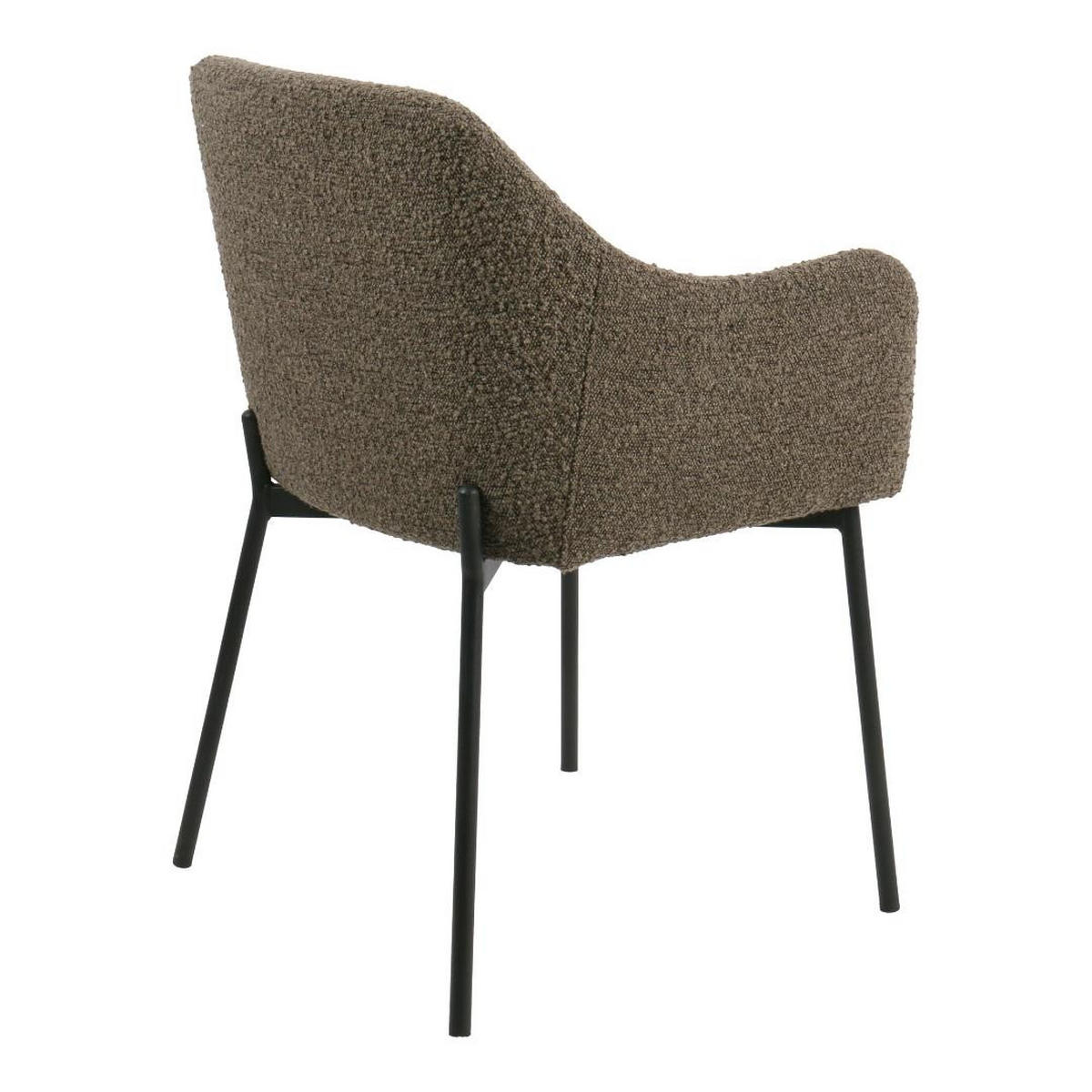ESSZIMMERSTUHL, Alba, Braun, Metall / Polyester, 56 x 57 x 80 cm - Braun, Textil/Metall (56/80/57cm) - ebuy24