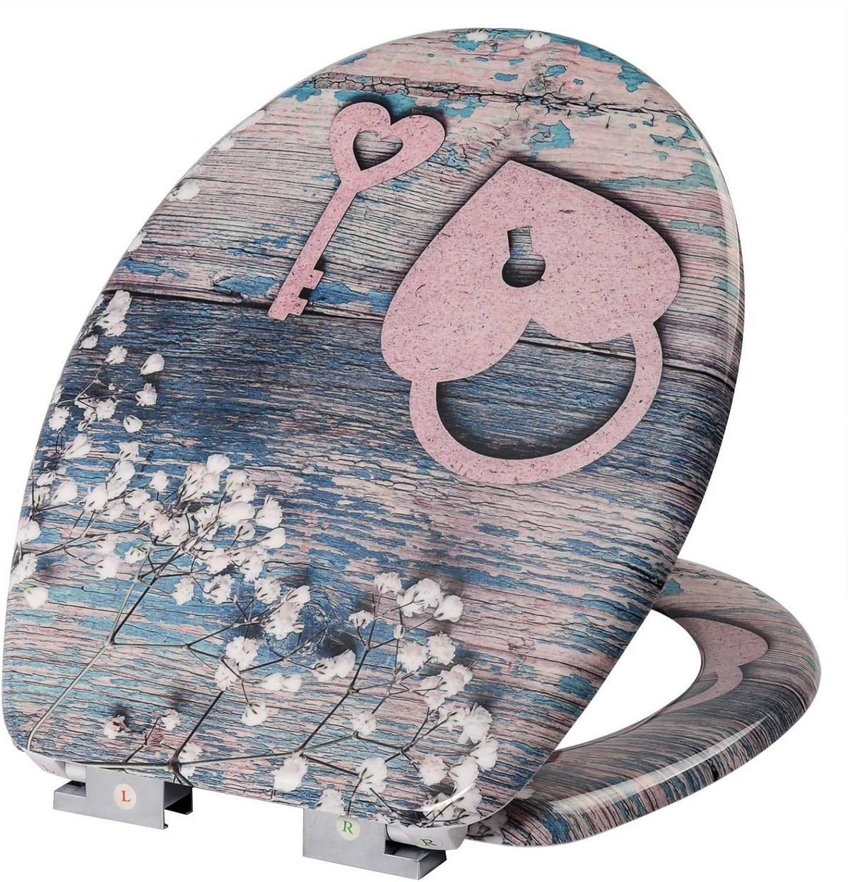 WC SITZ aus Duroplast, WC-Sitz mit Softclose-Funktion - Weiß, Kunststoff (37/2.51/45cm) - Woltu