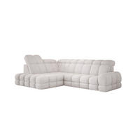 ECKSOFA TOLLO Anthology-stoff L-form 302x217x105 cm weiss - Kaschmir, Holz/Textil (302/217cm) - DomoHome