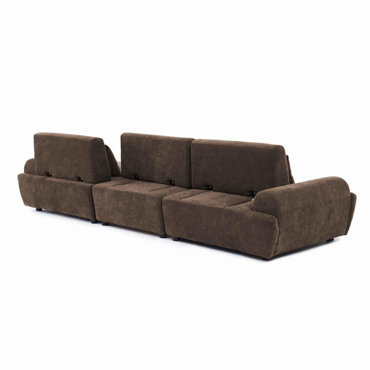SOFA 3-Sitzer, Schokoladebraun - Braun, Textil (303/82/109cm) - Oviala