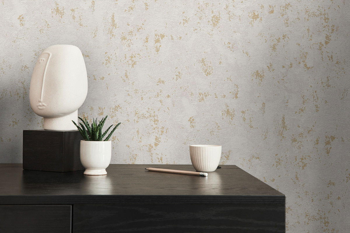 VLIESTAPETE Gold 53/1005 cm - Goldfarben, Textil (53/1cm) - KUNSTLOFT