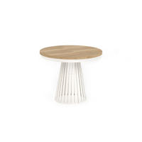 ESSTISCH Cone Bis - Hellbraun/Kaschmir, Holzwerkstoff/Metall (100/100/76cm) - Meblini