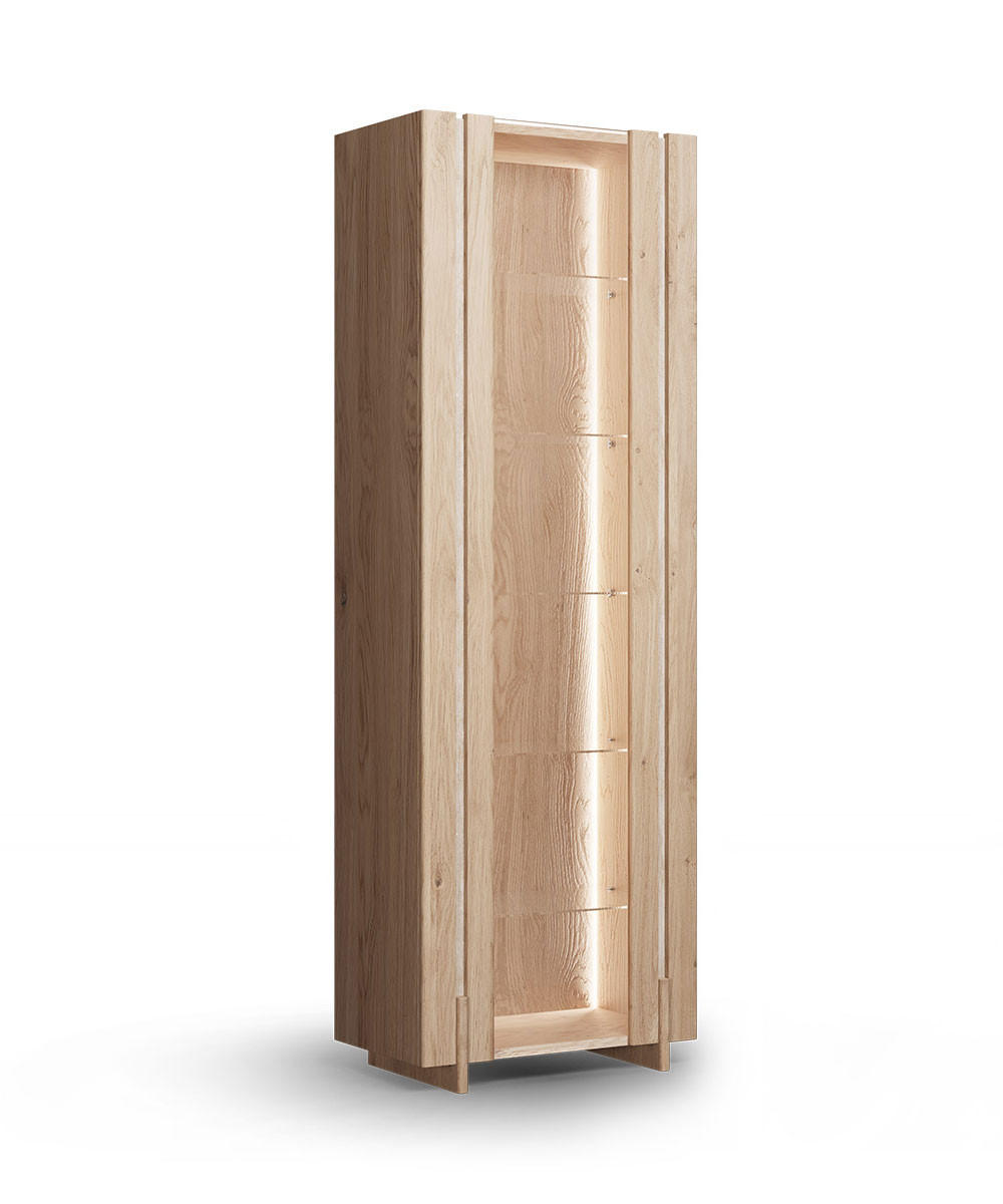 Feldmann-Wohnen Vitrine Wildeiche 68x206x41 cm
