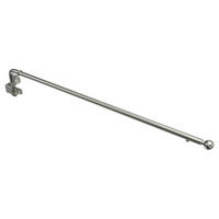 SCHWENKSTANGE/SCHWENKARM-GARDINENSTANGE Cassina 60-100 cm, 13/9 mm Ø, Edelstahl-Optik - Edelstahlfarben, Metall (100cm) - INTERDECO
