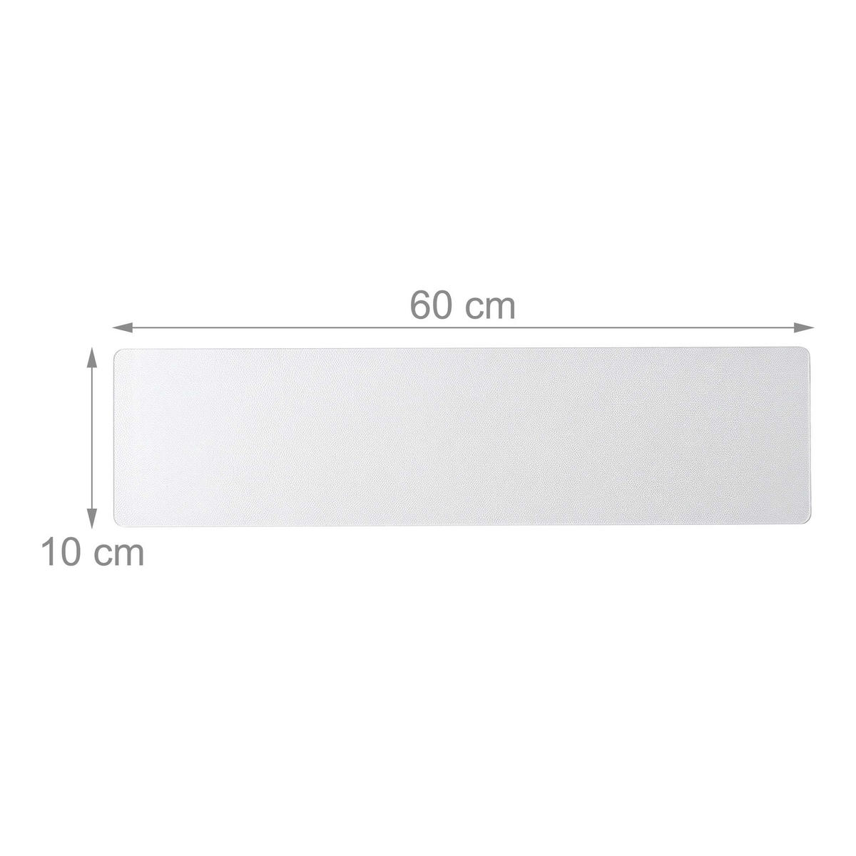 STUFENMATTE Transparent 15er-Set selbstklebend rutschhemmend - Transparent, Kunststoff (10/60/0.05cm) - Relaxdays