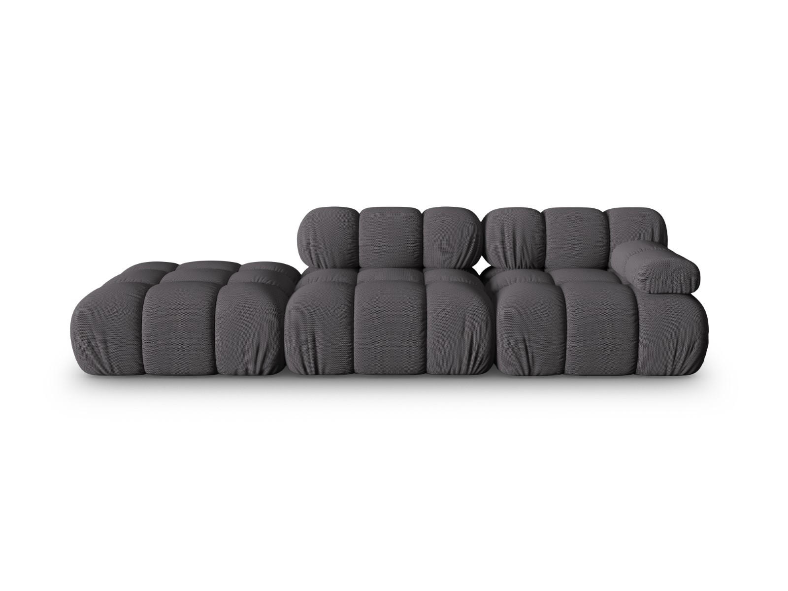 SOFA modular links Bellis aus 3D-Stoff Expresso 4 Sitzplätze - Graubraun, Textil (94/70/282cm) - Micadoni