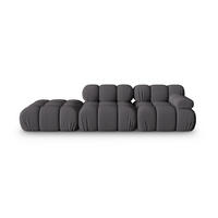 SOFA modular links Bellis aus 3D-Stoff Expresso 4 Sitzplätze - Graubraun, Textil (94/70/282cm) - Micadoni