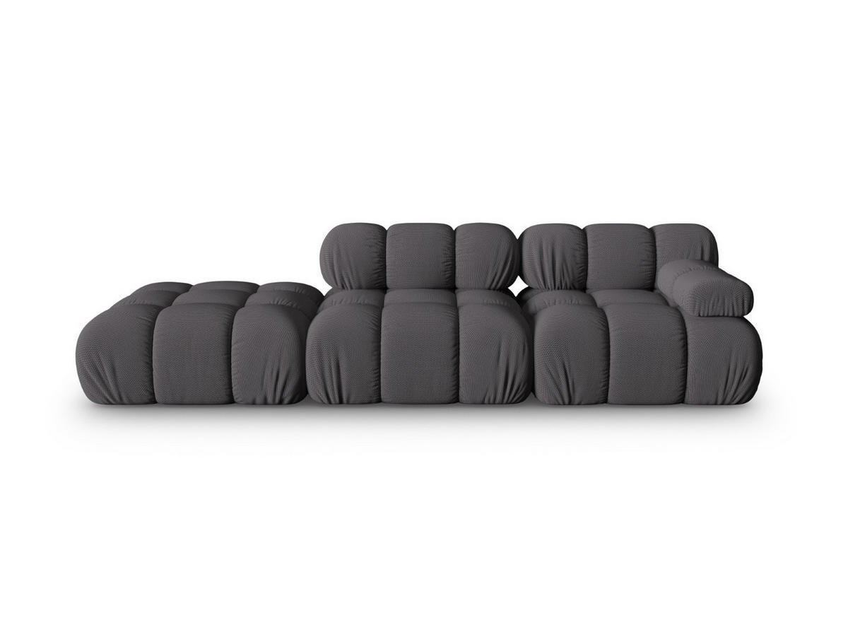 SOFA modular links Bellis aus 3D-Stoff Expresso 4 Sitzplätze - Graubraun, Textil (94/70/282cm) - Micadoni