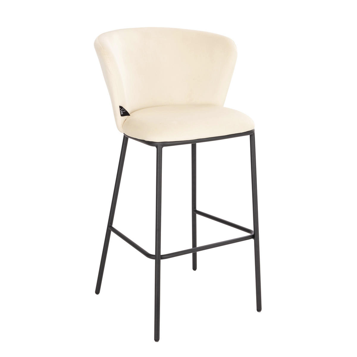 BARHOCKER KATE 2er Set Samt Beige - Beige, Textil (44/102/54cm) - SVITA