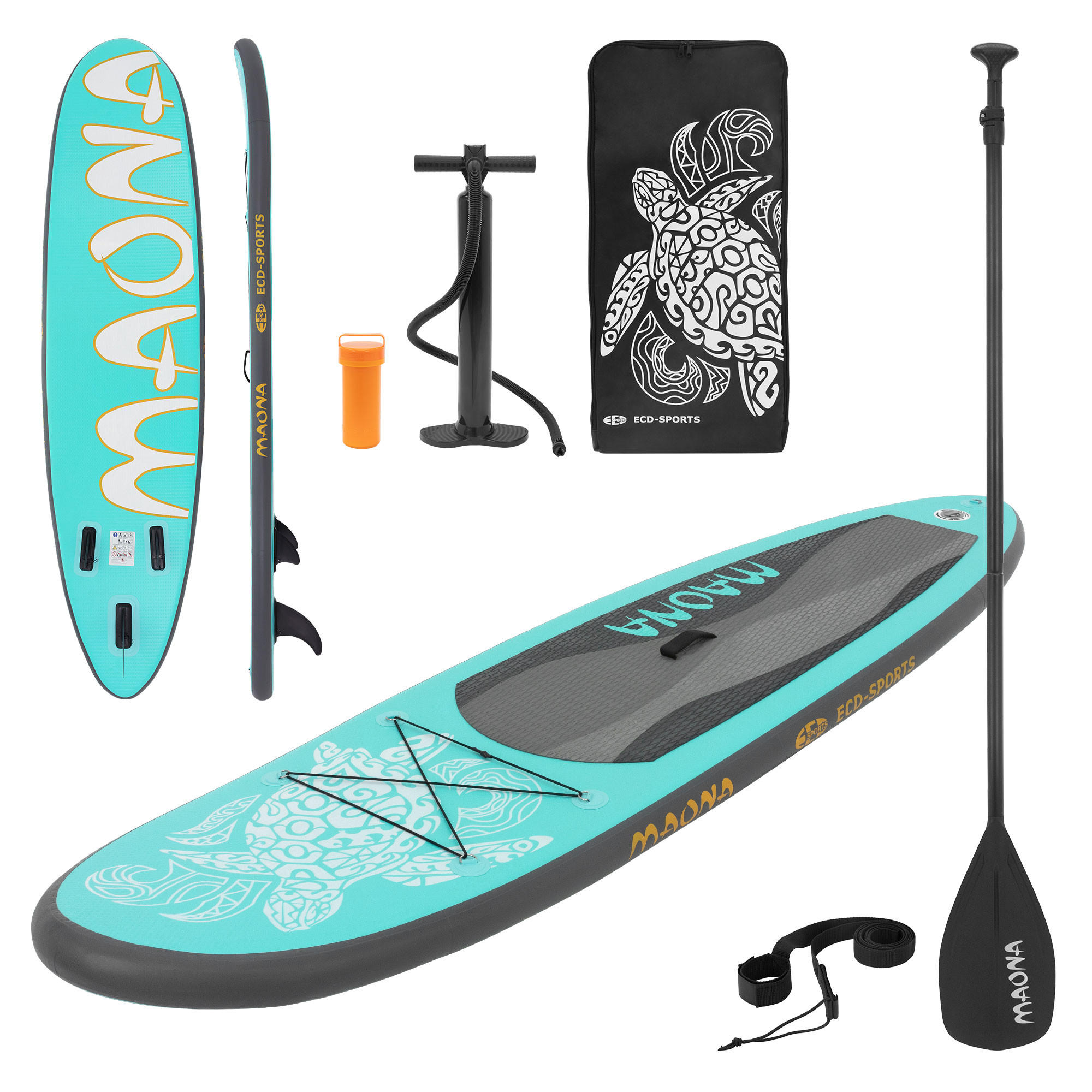 STAND UP PADDLE BOARD Maona Türkis - Blau, Kunststoff (308/76/10cm) - ECD-Germany
