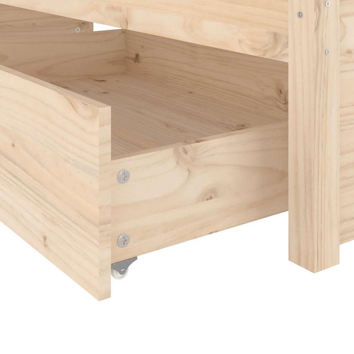 BETT Klock 185.5/205.5 cm - Braun, Holz (180/200cm) - Nettlife