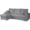 ECKSCHLAFSOFA Teramo grau - Schwarz/Grau, Kunststoff/Textil (235/150cm) - Beautysofa