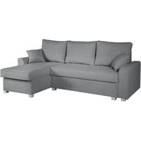 ECKSCHLAFSOFA Teramo grau - Schwarz/Grau, Kunststoff/Textil (235/150cm) - Beautysofa