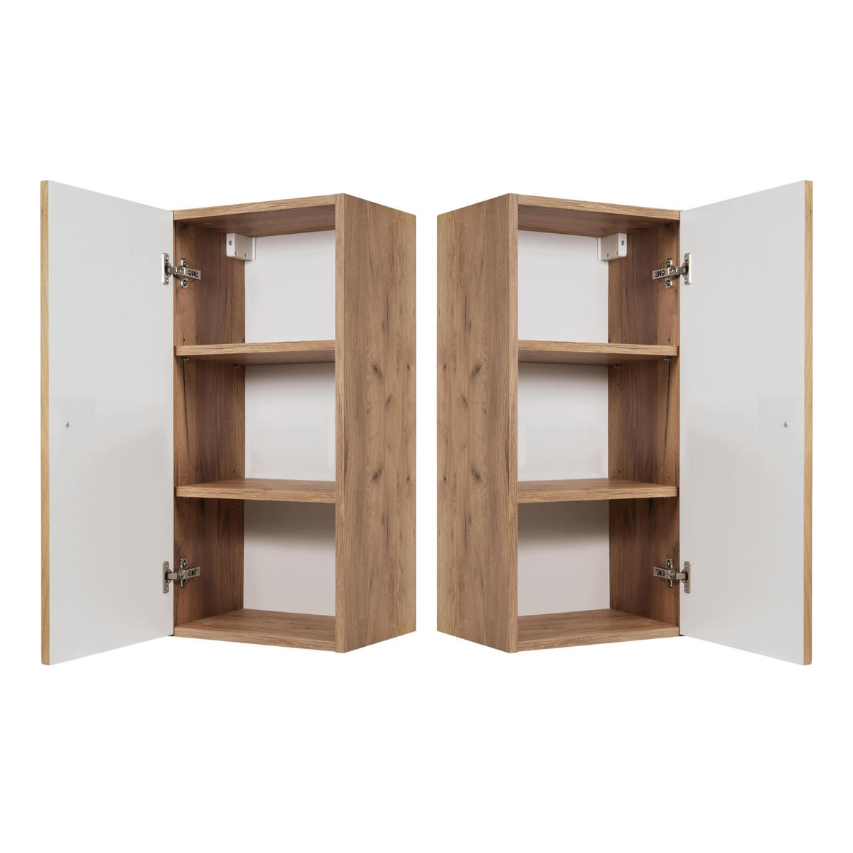 HÄNGESCHRANK BELLO geriffelt Eiche Craft Gold 35/68/27 cm - Eichefarben, Holzwerkstoff/Metall (35/68/27.2cm) - Rodan