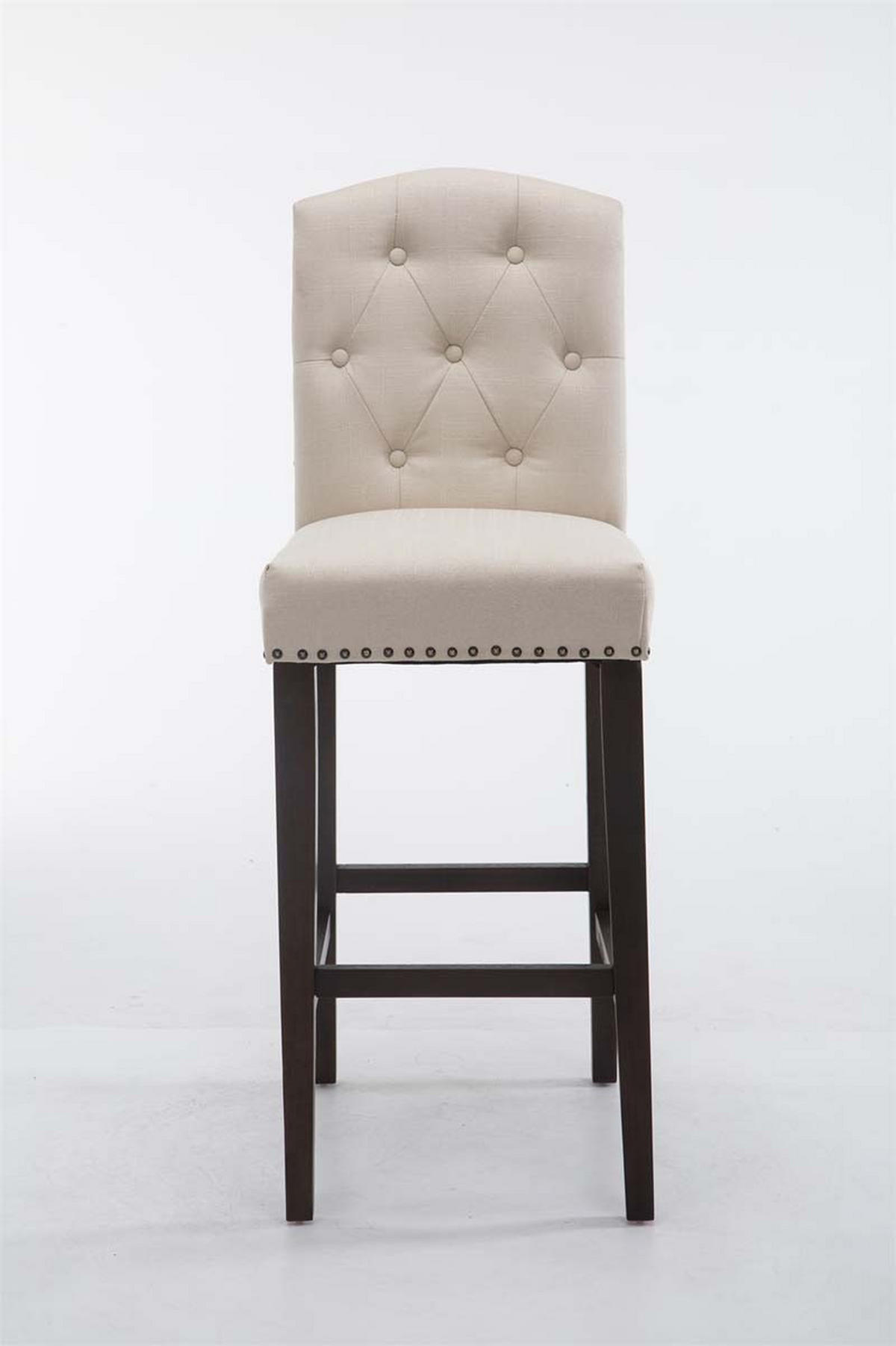 BARHOCKER Stoff creme - Creme, Holz/Textil (42/113/57cm) - CLP