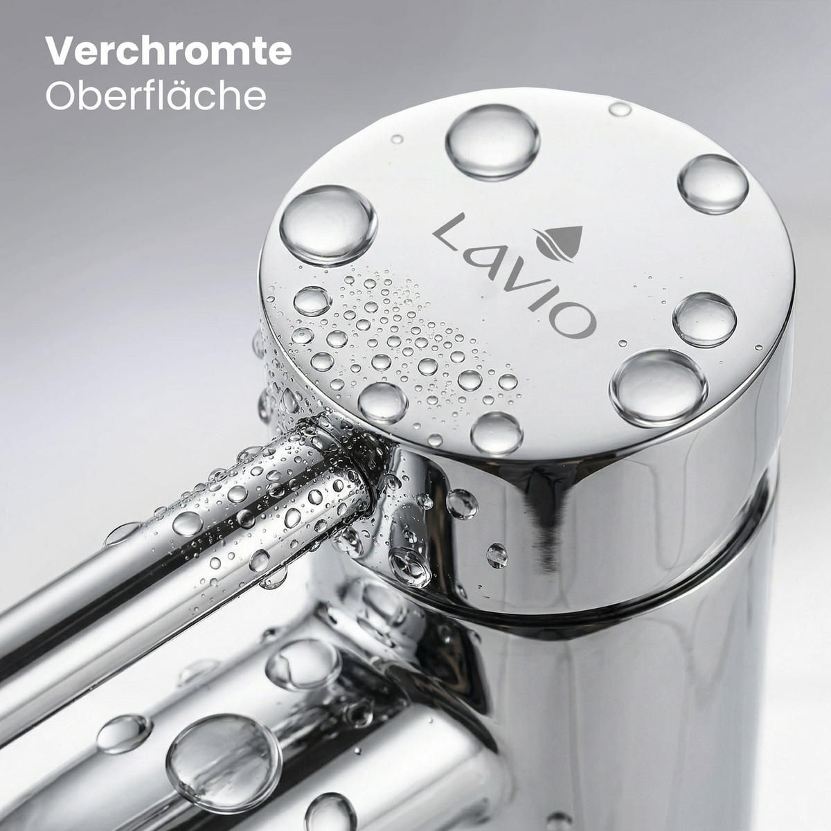 WASCHTISCHARMATUR Verti - Chrom Silber - Silberfarben, Keramik/Metall (5.3/30.5/9.2cm) - Akord