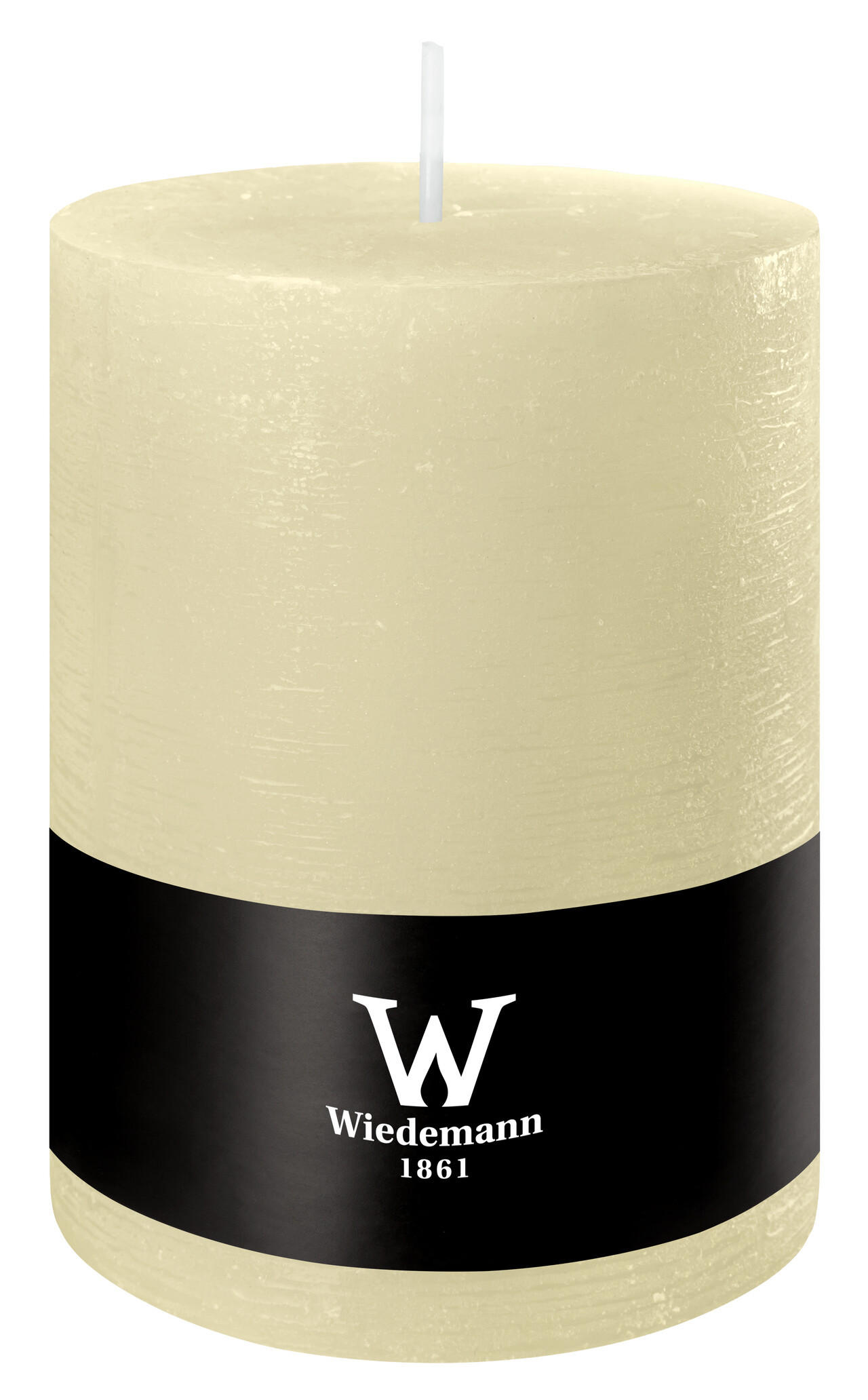 STUMPENKERZE Rustik Marble Style Bisquit 140 x Ø 100 mm, 1 Stück - Beige, Paraffin (10/14cm) - Wiedemann Kerzen