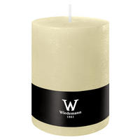STUMPENKERZE Rustik Marble Style Bisquit 140 x Ø 100 mm, 1 Stück - Beige, Paraffin (10/14cm) - Wiedemann Kerzen