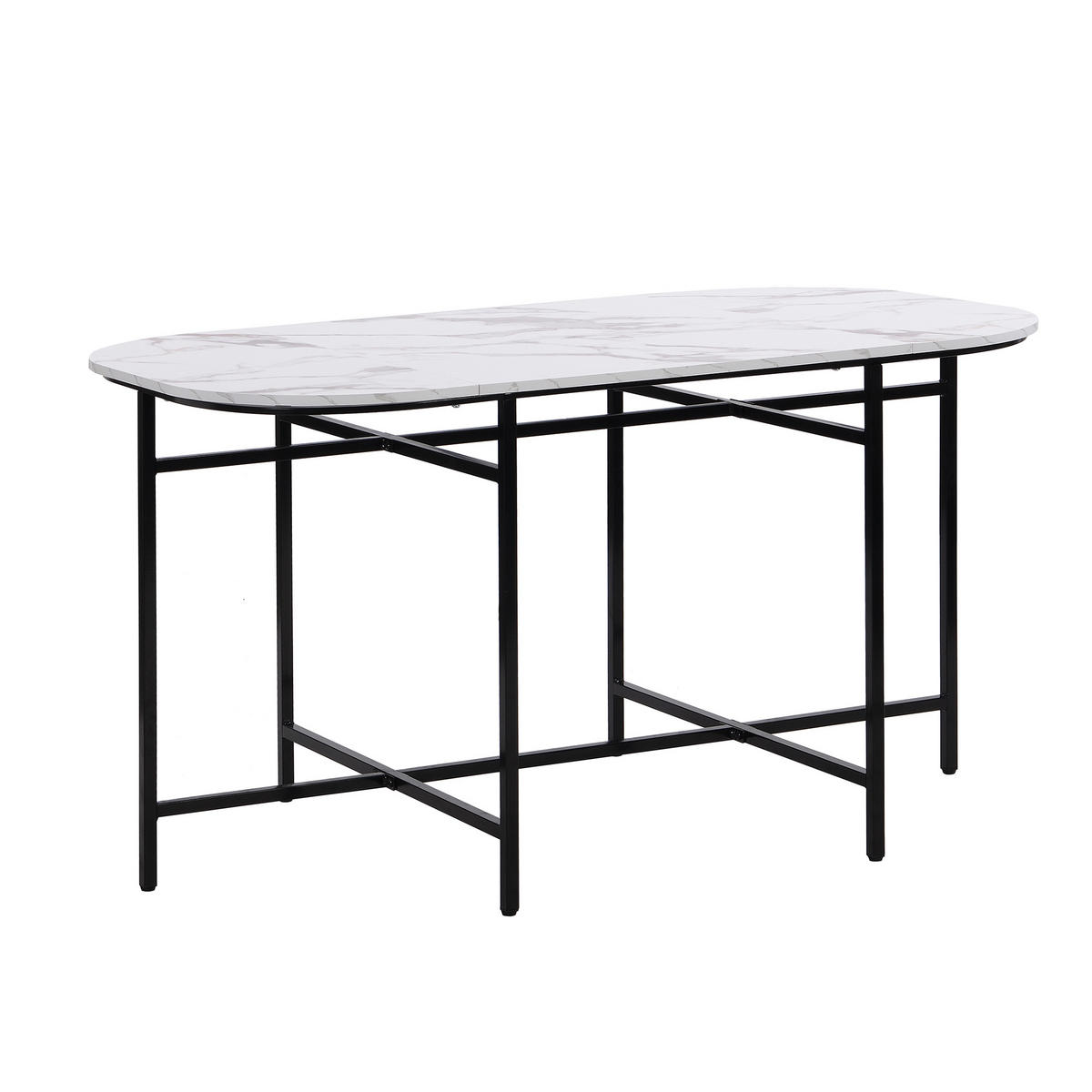 ESSGRUPPE Esstisch 6 Stühle Weiß Grau Schwarz - Schwarz, Holzwerkstoff (140/76/80cm) - FLIEKS