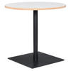 ESSTISCH Rund Holz Metall Pflegeleicht LORAXI, Weiß-Schwarz 80x80x75,5 cm - Schwarz/Weiß, Holz/Metall (80/80/76cm) - KADIMA DESIGN