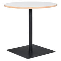 ESSTISCH Rund Holz Metall Pflegeleicht LORAXI, Weiß-Schwarz 80x80x75,5 cm - Schwarz/Weiß, Holz/Metall (80/80/76cm) - KADIMA DESIGN