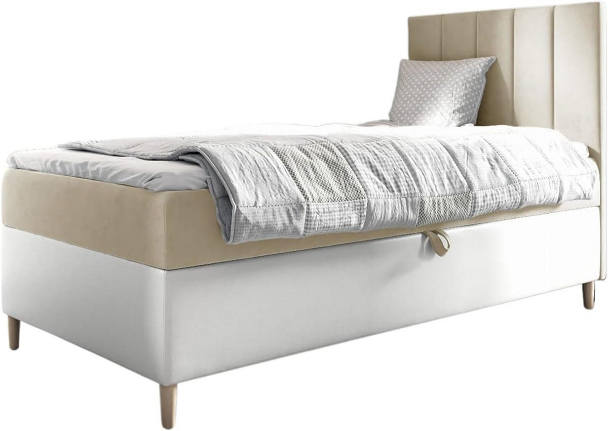 KINDERBETT MAYA 1 - Beige/Weiß, Holzwerkstoff (102/208cm) - Meblini