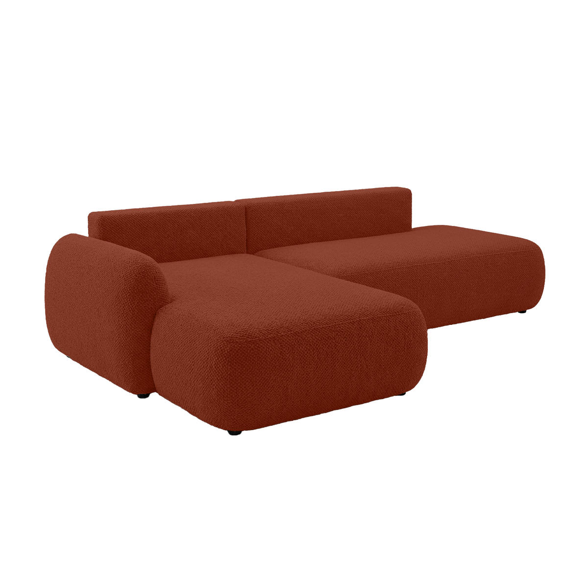 ECKSOFA Munduk I mit Schlaffunktion, Dunkelorange - Dunkelorange, Textil (302/184cm) - Fedve