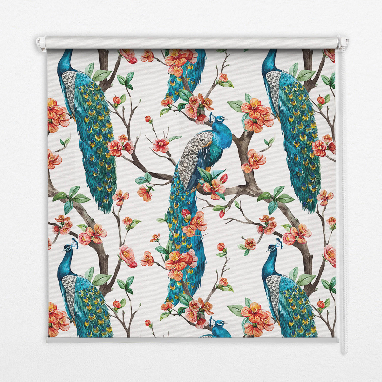 TULUP VNITŘNÍ roleta - okenní roleta - roleta - 80x180 cm - Páv na větvi