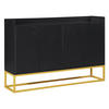 SIDEBOARD Schwarz 120/30/80 cm - Schwarz, Holzwerkstoff/Metall (30/80/120cm) - Urban Meuble