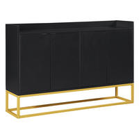 SIDEBOARD Schwarz 120/30/80 cm - Schwarz, Holzwerkstoff/Metall (30/80/120cm) - Urban Meuble