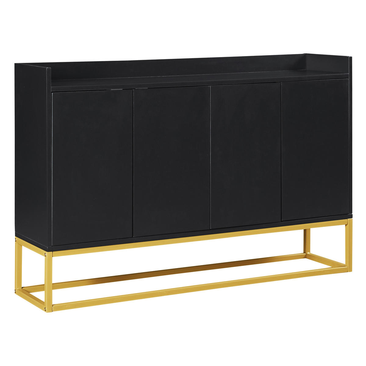 SIDEBOARD Schwarz 120/30/80 cm - Schwarz, Holzwerkstoff/Metall (30/80/120cm) - Urban Meuble