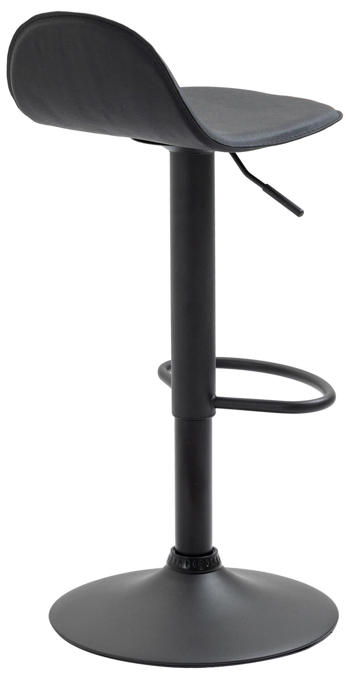 BARHOCKER 2er Set Lederlook schwarz - Schwarz, Textil/Metall (39/94/41cm) - CLP
