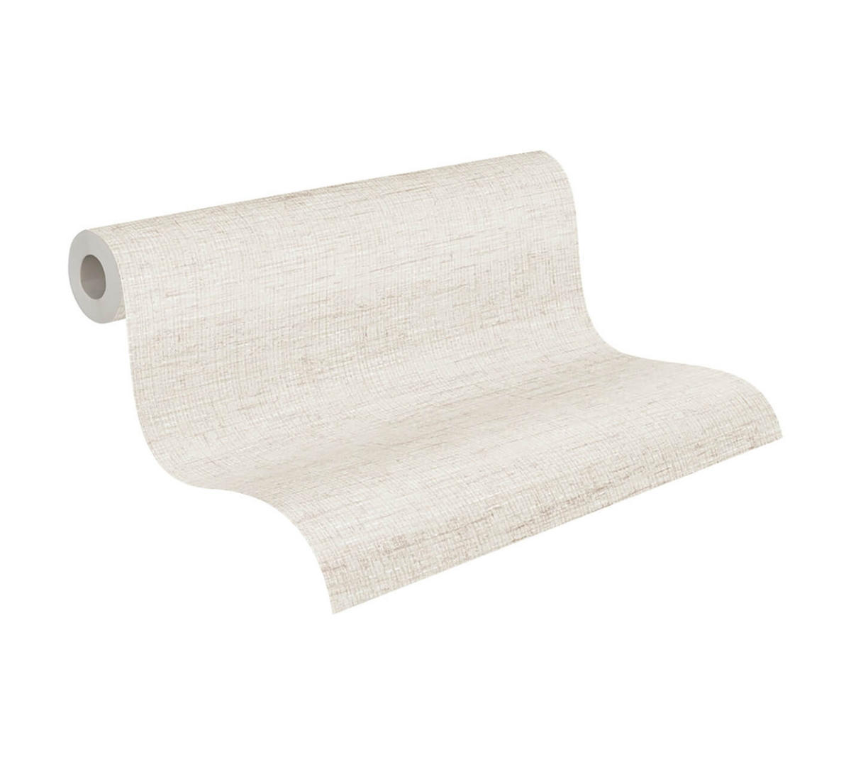 VLIESTAPETE Weiß 53/1005 cm - Beige, Kunststoff/Textil (53/1cm) - KUNSTLOFT