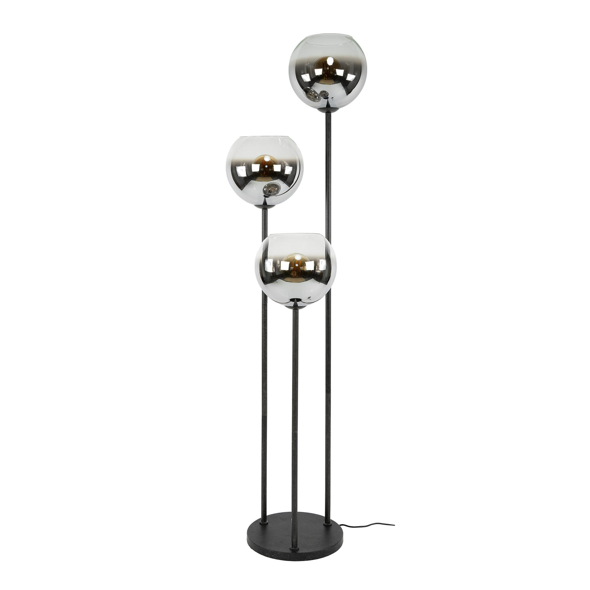 STEHLAMPE Bubble - Schwarz - 46/46/162 cm - Schwarz, Metall (46/46/162cm) - Hoyz Collection