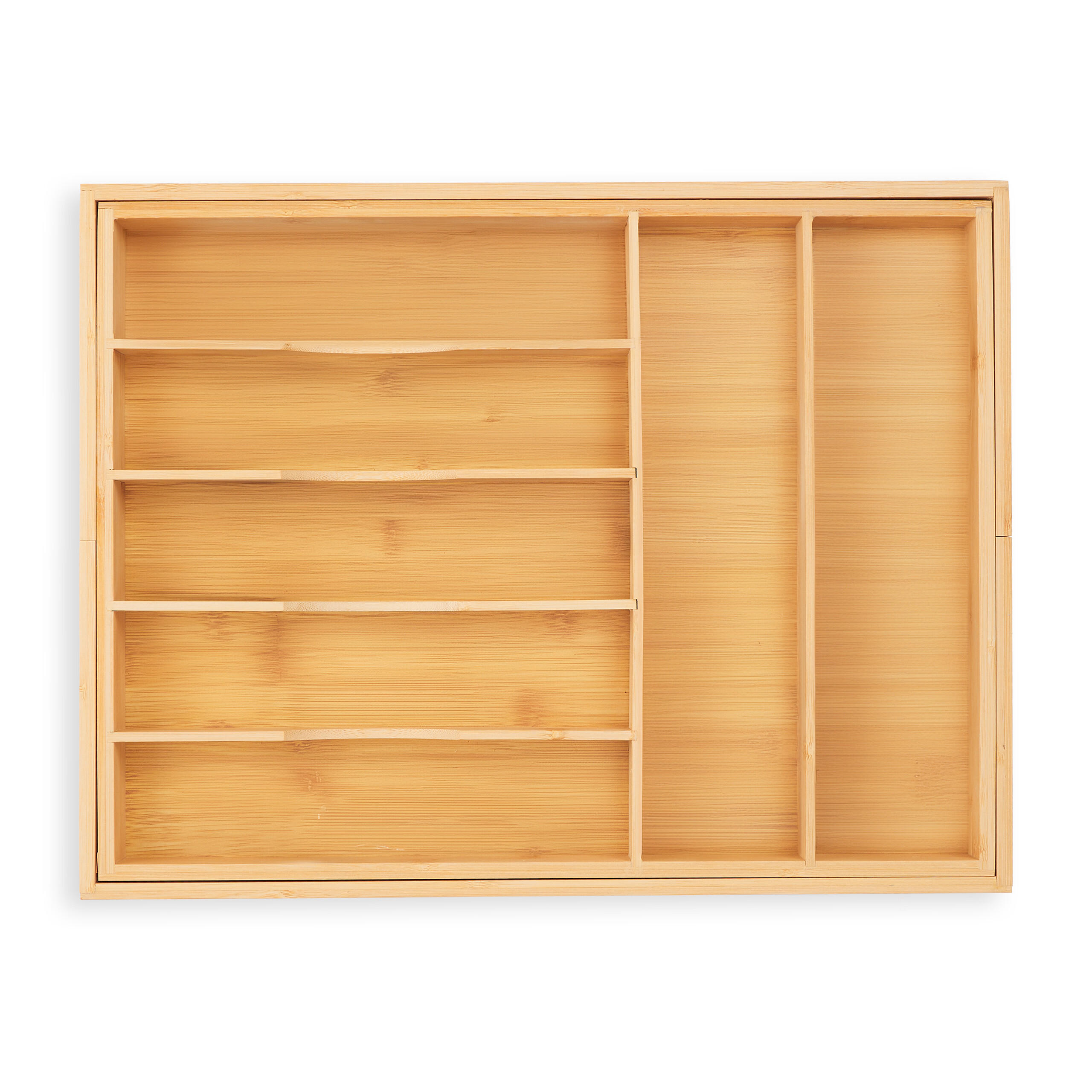 BESTECKKASTEN - Hellbraun, Holz/Holzwerkstoff (50.5/5/44.5cm) - Relaxdays