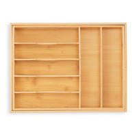 BESTECKKASTEN - Hellbraun, Holz/Holzwerkstoff (50.5/5/44.5cm) - Relaxdays