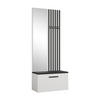 GARDEROBENSCHRANK Rosanno II Weiß 80,6/204/40 cm – Modern, mit Spiegel und Kleiderhaken - Weiß, Holzwerkstoff/Kunststoff (80.7/204/40cm) - AX Living