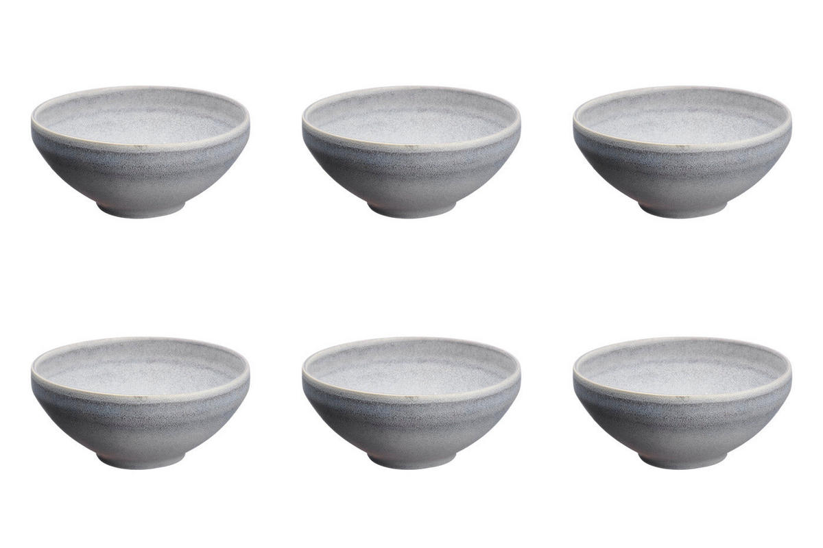 SCHALEN Stone Ø15cm - 6er-Set - Mondgrau - Grau, Keramik (15cm) - Björn