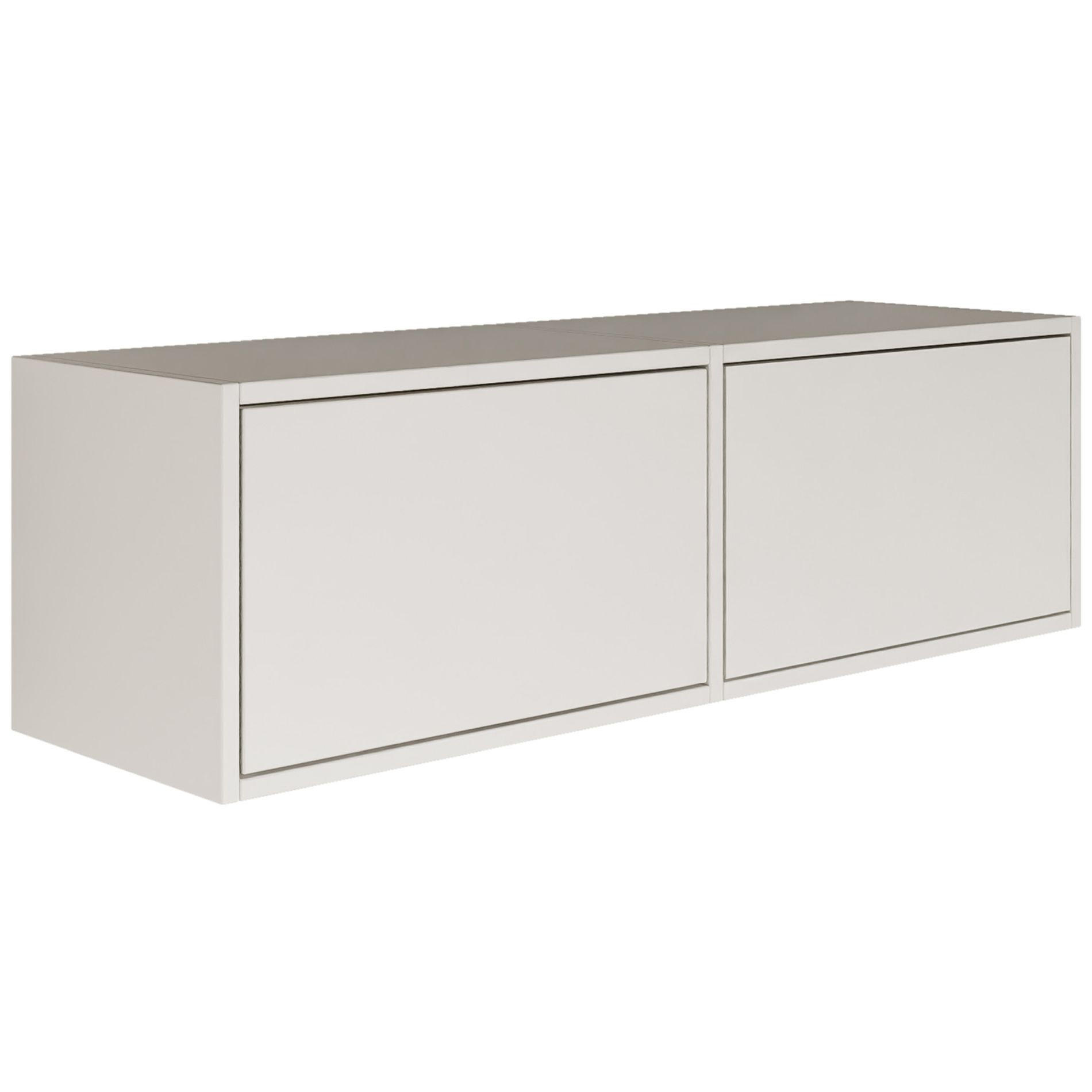 TV-LOWBOARD hängend, 2 Klappen, Weiß, 100 cm - Weiß, Holzwerkstoff (100.6/30/30cm) - Selsey